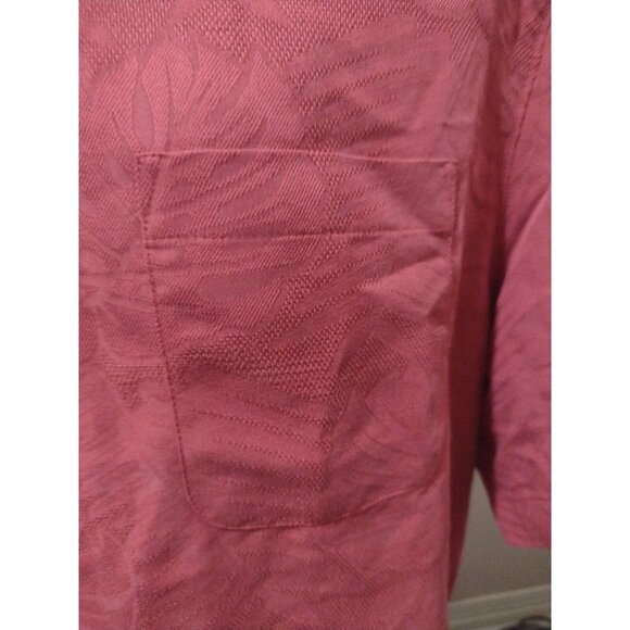 New NWT Caribbean Roundtree & Yorke Red Hawaiian Floral Button Shirt Mens XL - Picture 4 of 12